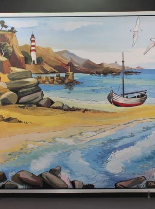 Affiche scolaire La plage, la salle à manger, Ogé