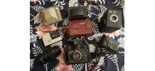 LOT appareils photos caméra et objectif collection 