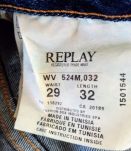 Jeans Replay droit, femme, M, 29/32, denim