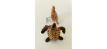 Boutons de manchette tortue tropicale, aquatique