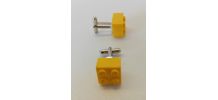 Boutons de manchette Lego®, briques jaunes