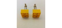 Boutons de manchette Lego®, briques jaunes