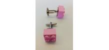 Boutons de manchette Lego®, briques roses