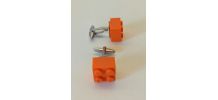 Boutons de manchette Lego®, briques oranges