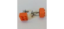 Boutons de manchette Lego®, briques oranges