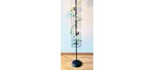 Lampe volière noire, blanche, cage oiseaux, fleurs