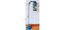 Lampe volière bleue, cage oiseaux, fleurs, télécommande