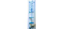 Lampe volière bleue, cage oiseaux, étagères métal