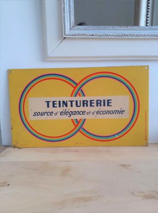 Plaque émaillée ancienne Teinturerie