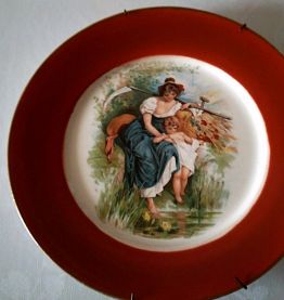 Lot de 2 assiettes paysannne à suspendre 