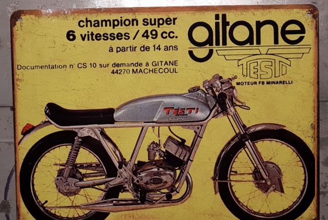 Plaque métal Gitane Testi
