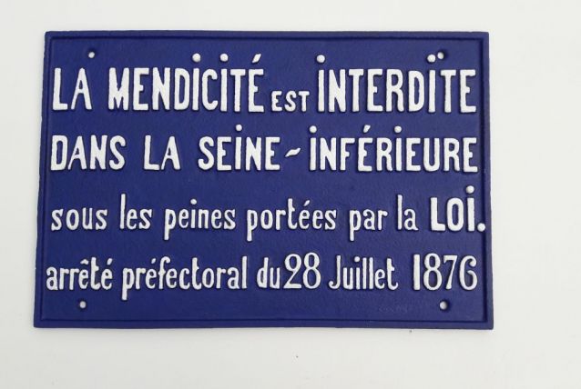 Plaque de cocher fin 19 e siècle en fonte d'acier.