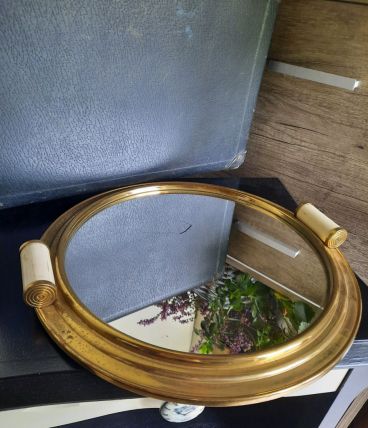Plateau miroir ancien 