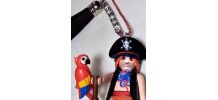 Collier Playmobil pirate, prénom personnalisable