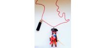 Collier Playmobil pirate, prénom personnalisable