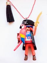 Collier Playmobil pirate, prénom personnalisable