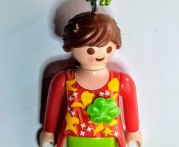 Collier Playmobil, vert, prénom personnalisable