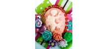 Broche camée sur rosace, broche victorienne