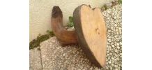 patère en bois sur ecusson,vintage