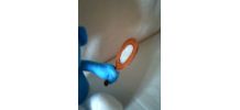 Peluche Stroumphette une fleur sur la tête 