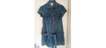 Robe en jeans à manches courtes, taille S ou M