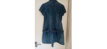 Robe en jeans à manches courtes, taille S ou M