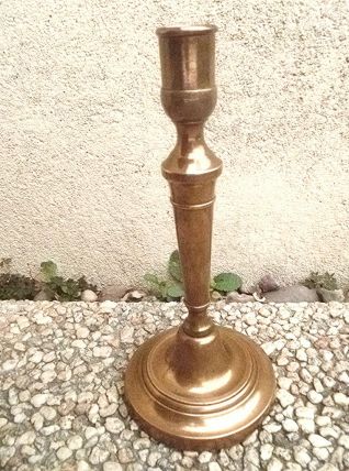 bougeoir  en  laiton , vintage 