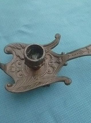 bougeoir en laiton , cygne , vintage