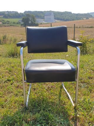 fauteuil bureau  noir, photo.usure industriel Ossature tubul
