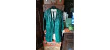 Veste 3/4 cuir vert