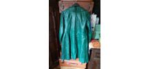 Veste 3/4 cuir vert