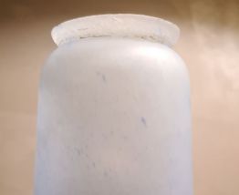 lampe fer forgé , tulipe de type muller ,non signé ,33x12 el