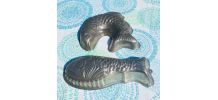 Lot de 2 moules poissons vintage anciens