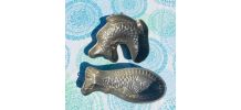 Lot de 2 moules poissons vintage anciens