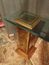 Console vintage verre et miroir année 70.