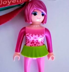 Porte clé Playmobil "anniversaire", bijou de sac