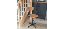 Chaise d'atelier industrielle