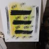Tableau abstrait acrylique 
