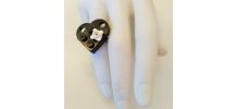 Bague Lego cœur noir ou rouge , anneau réglable