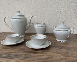 Beau service à thé en porcelaine de Sologne Larchevêque