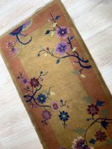 Tapis ancien Chinois Art Deco fait main, 1B874