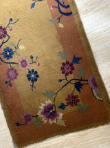 Tapis ancien Chinois Art Deco fait main, 1B874