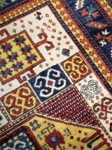 Tapis ancien Caucasien Kazak Karachov fait main, 1B36