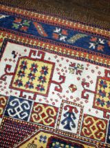 Tapis ancien Caucasien Kazak Karachov fait main, 1B36