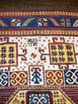 Tapis ancien Caucasien Kazak Karachov fait main, 1B36