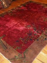 Tapis ancien Chinois Art Deco fait main, 1B171A