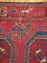 Tapis ancien Turkmène Saryk fait main, 1B173