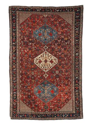 Tapis ancien Persan Khamseh fait main, 1B189