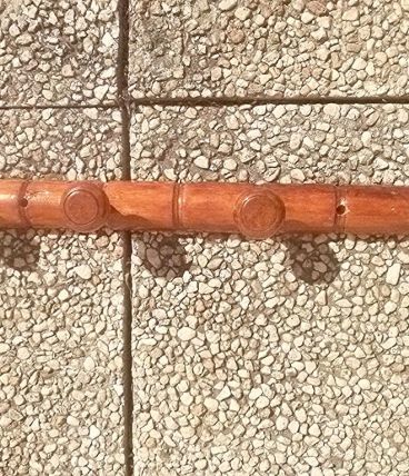 patere  en bois  verni ,  vintage