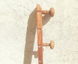 patere  en bois  verni ,  vintage